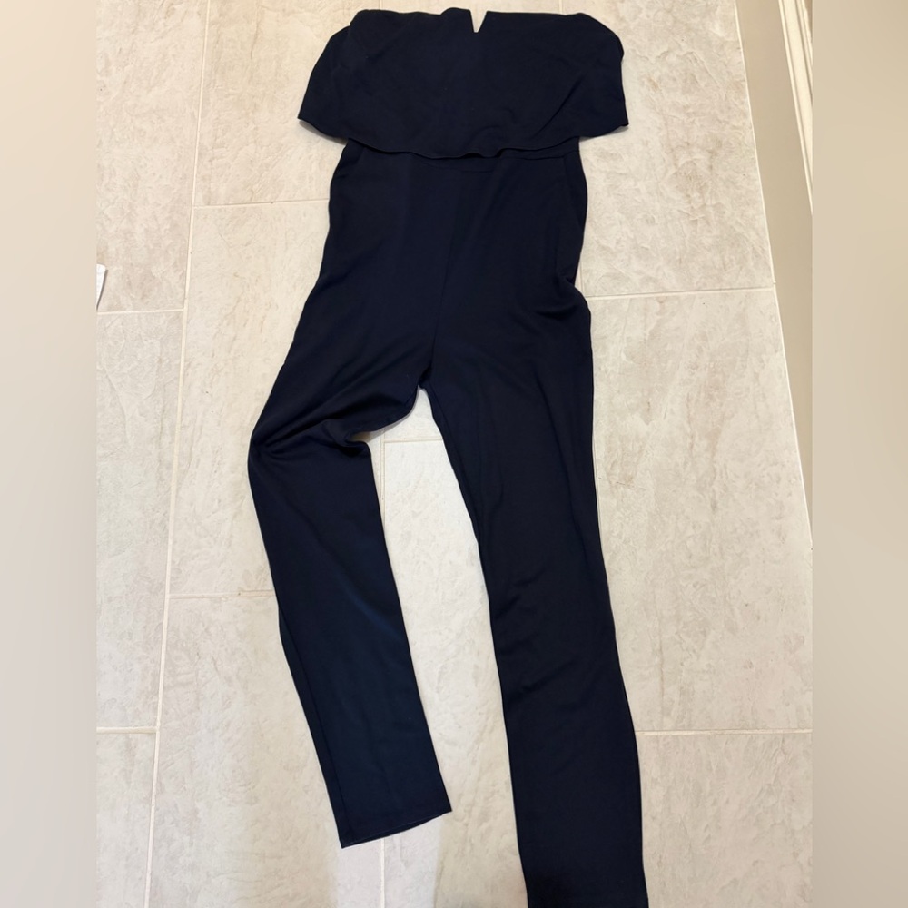 Chic Navy Off-Shoulder Jumpsuit